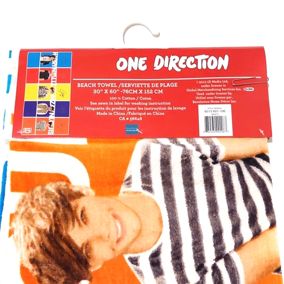 Harry Styles One Direction Beach Towel NWT 30" x 60" - Picture 6 of 7